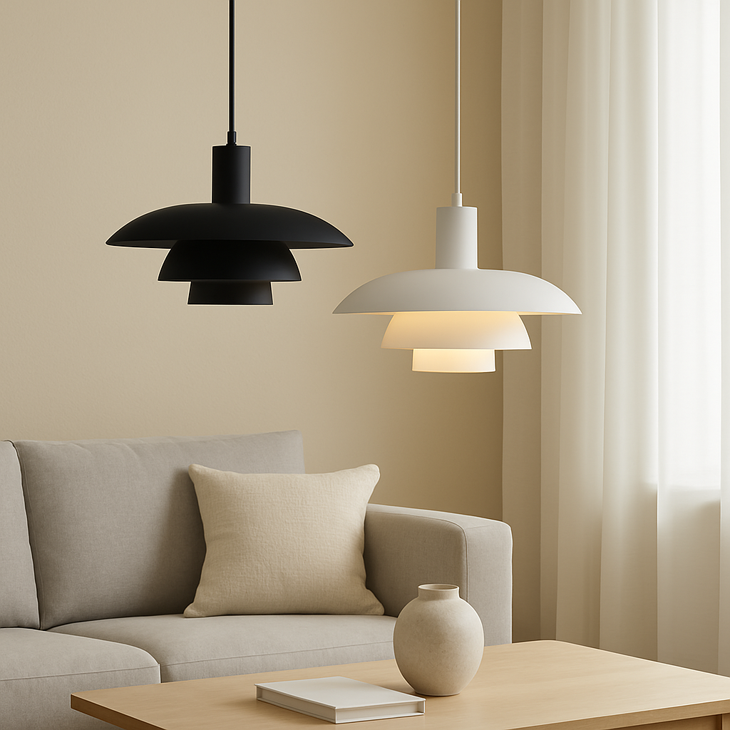 Danish Style Pendant Lamp | Built-in LED Light & Minimalist Design for Elegant Kitchen Lighting