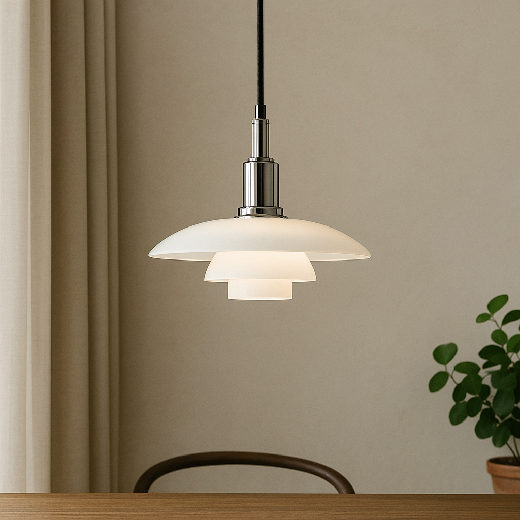 Scandinavian Elegance | Hanging Lamp with LED Light & Adjustable Height | Modern Pendant Lighting for Cozy Kitchen Island