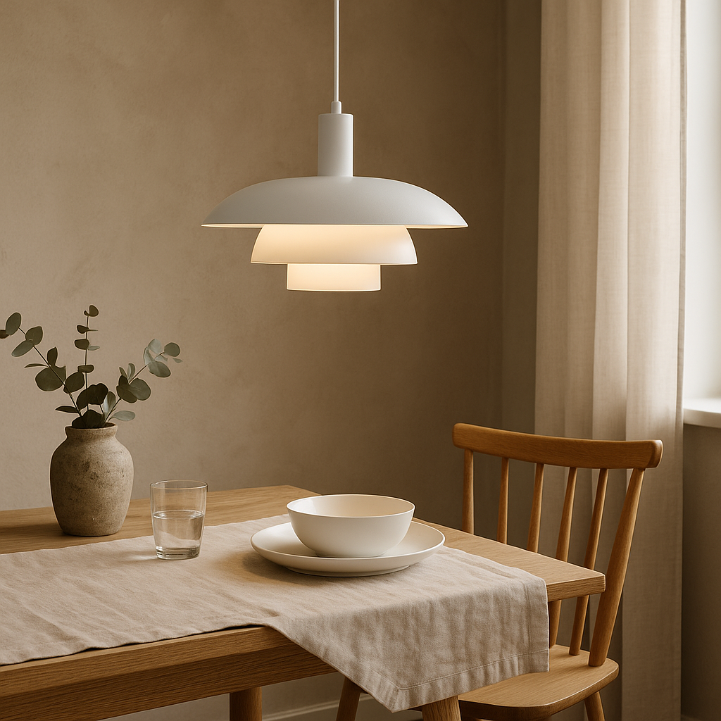 Danish Style Pendant Lamp | Built-in LED Light & Minimalist Design for Elegant Kitchen Lighting