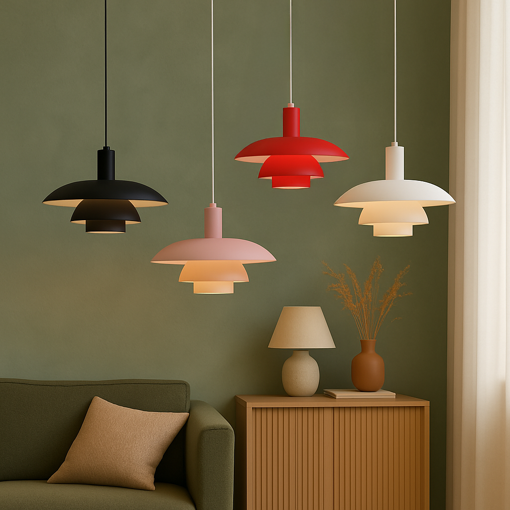Danish Style Pendant Lamp | Built-in LED Light & Minimalist Design for Elegant Kitchen Lighting