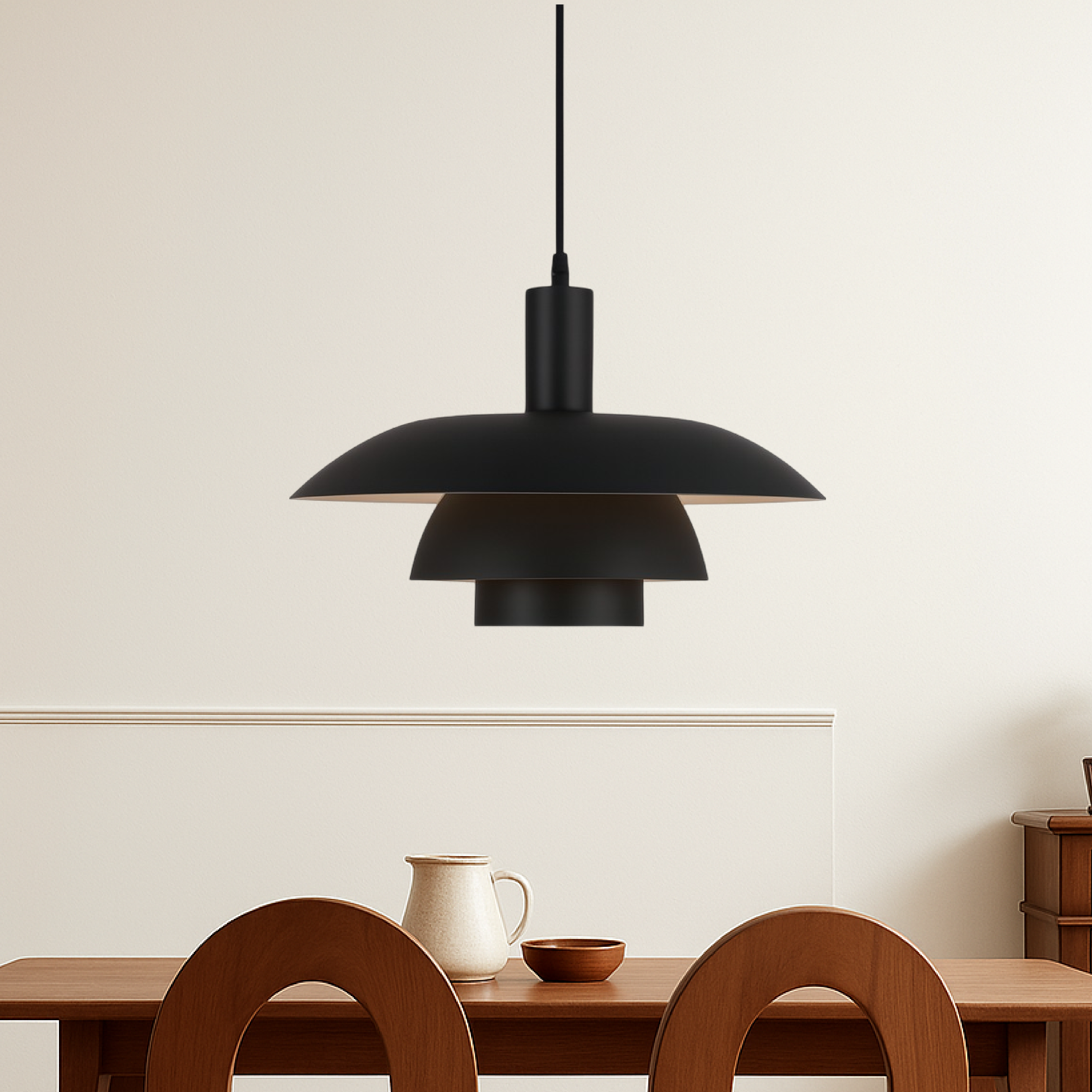 Danish Style Pendant Lamp | Built-in LED Light & Minimalist Design for Elegant Kitchen Lighting
