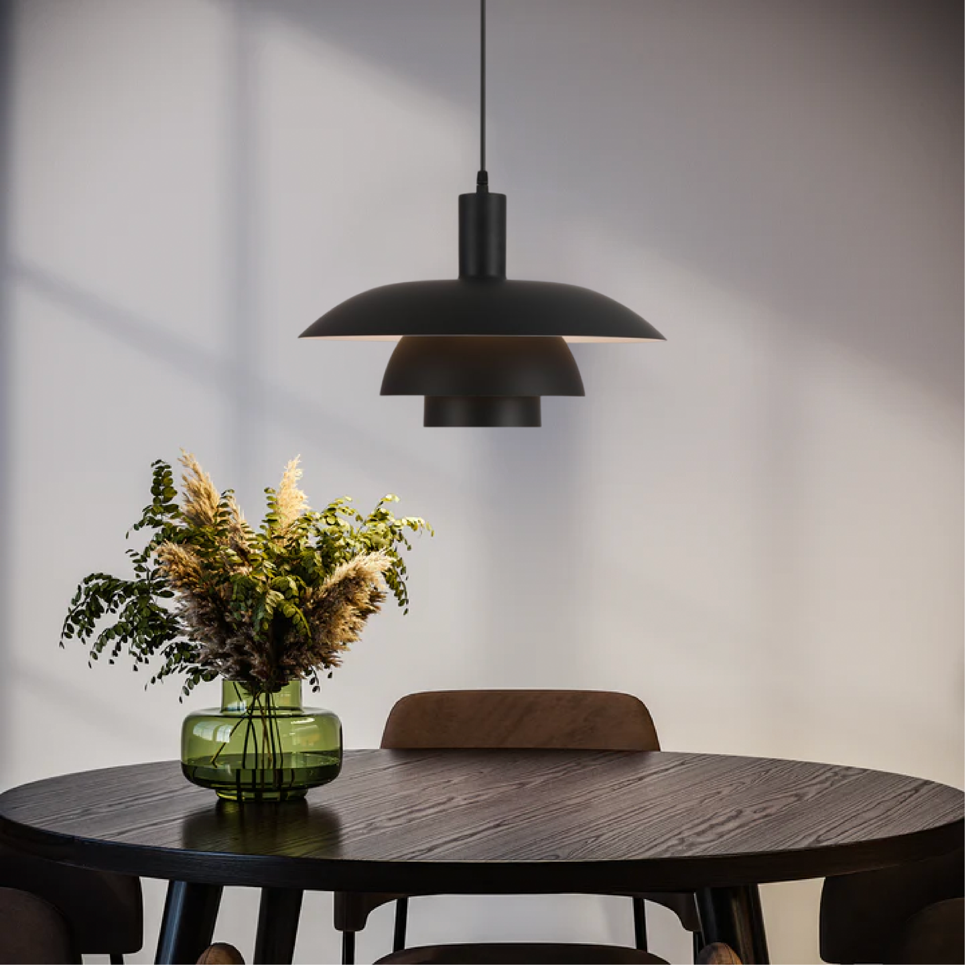 Danish Style Pendant Lamp | Built-in LED Light & Minimalist Design for Elegant Kitchen Lighting