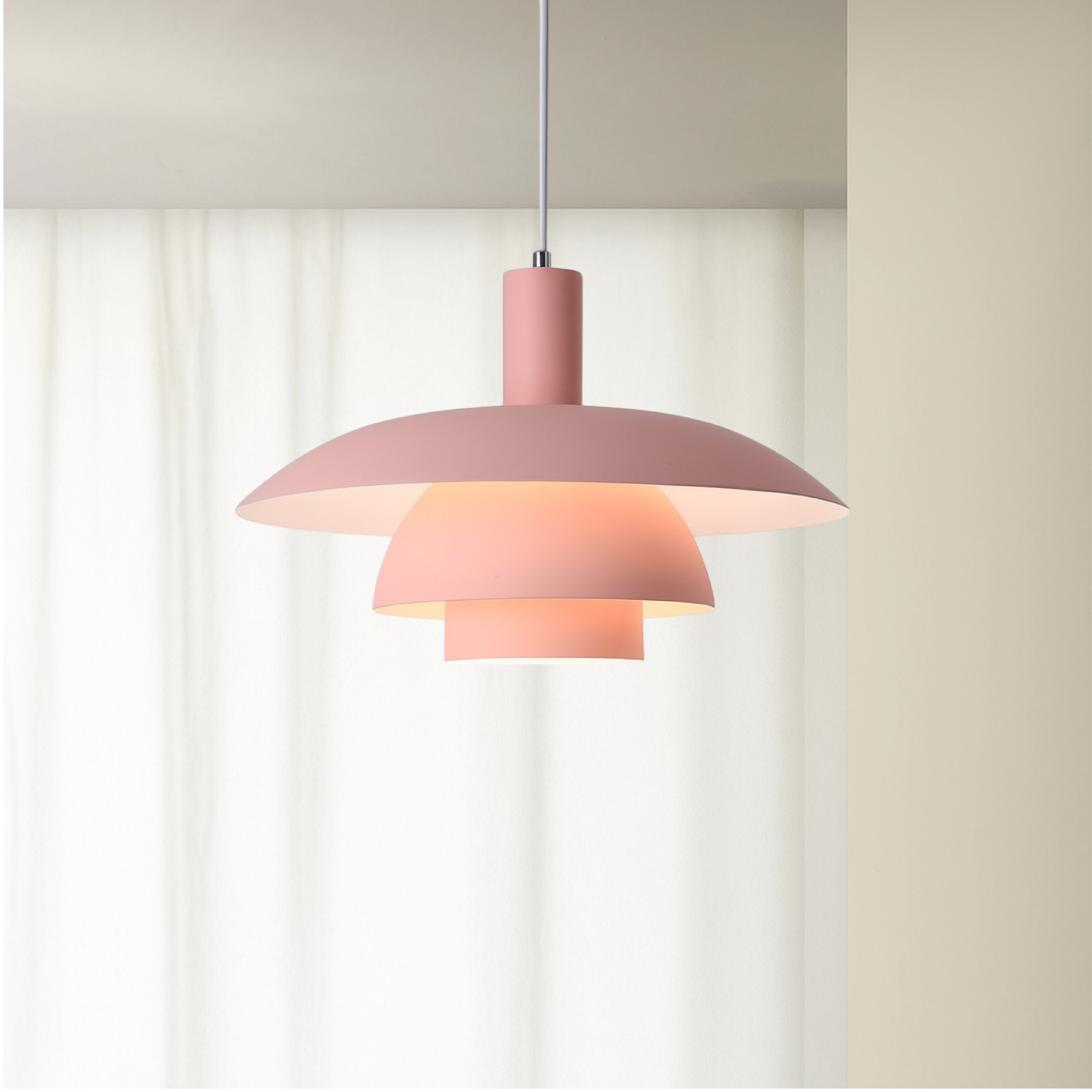 Danish Style Pendant Lamp | Built-in LED Light & Minimalist Design for Elegant Kitchen Lighting