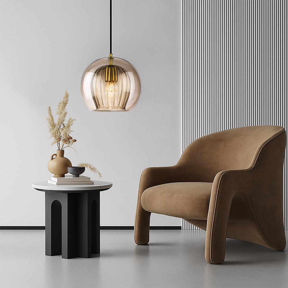Elegant Glass Pendant Light for Kitchen Island with Soft LED Glow | Modern Design for Timeless Interiors