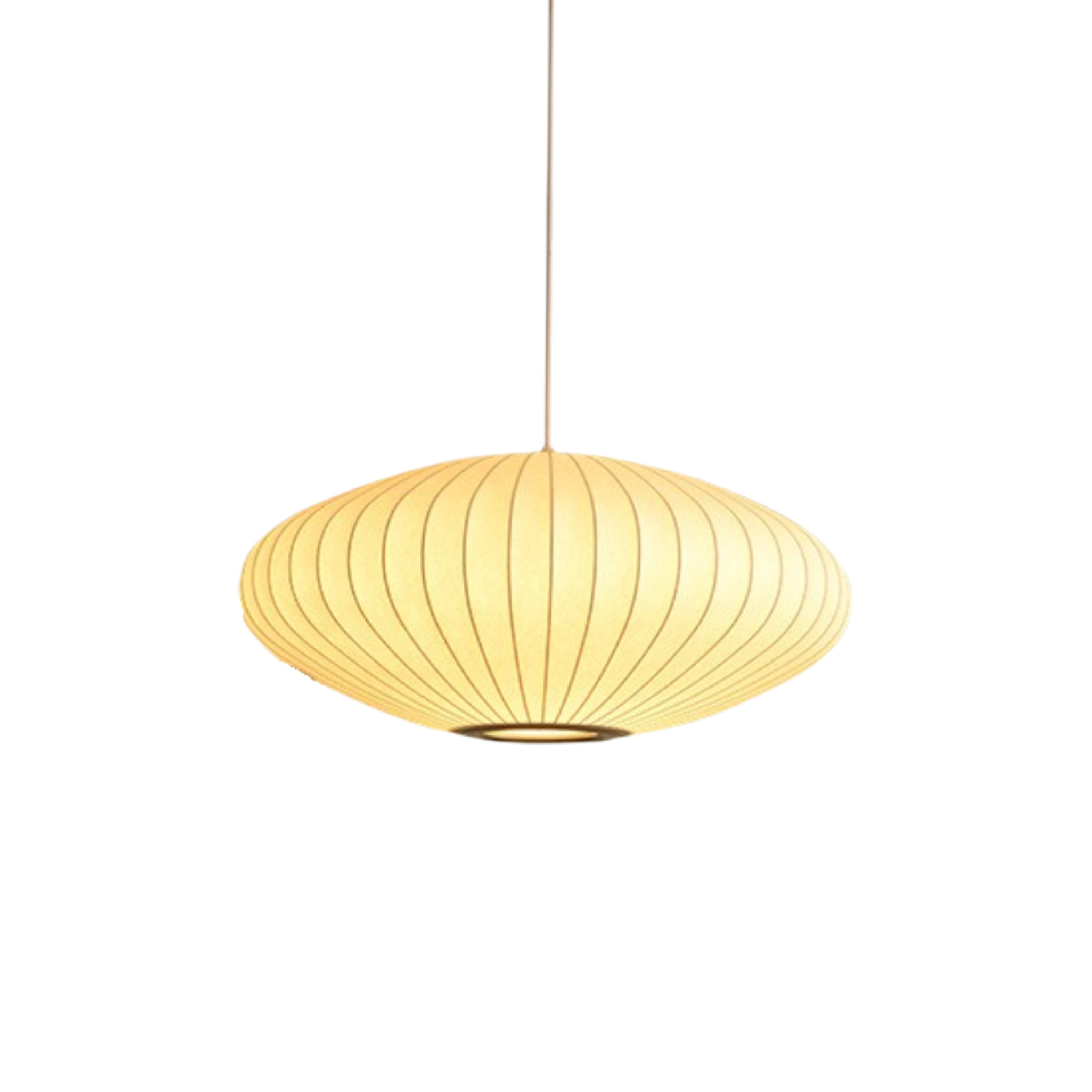 Elegant | Kitchen Pendant Lighting with Adjustable Height & Silk Shade | Contemporary Design for Warm Ambiance
