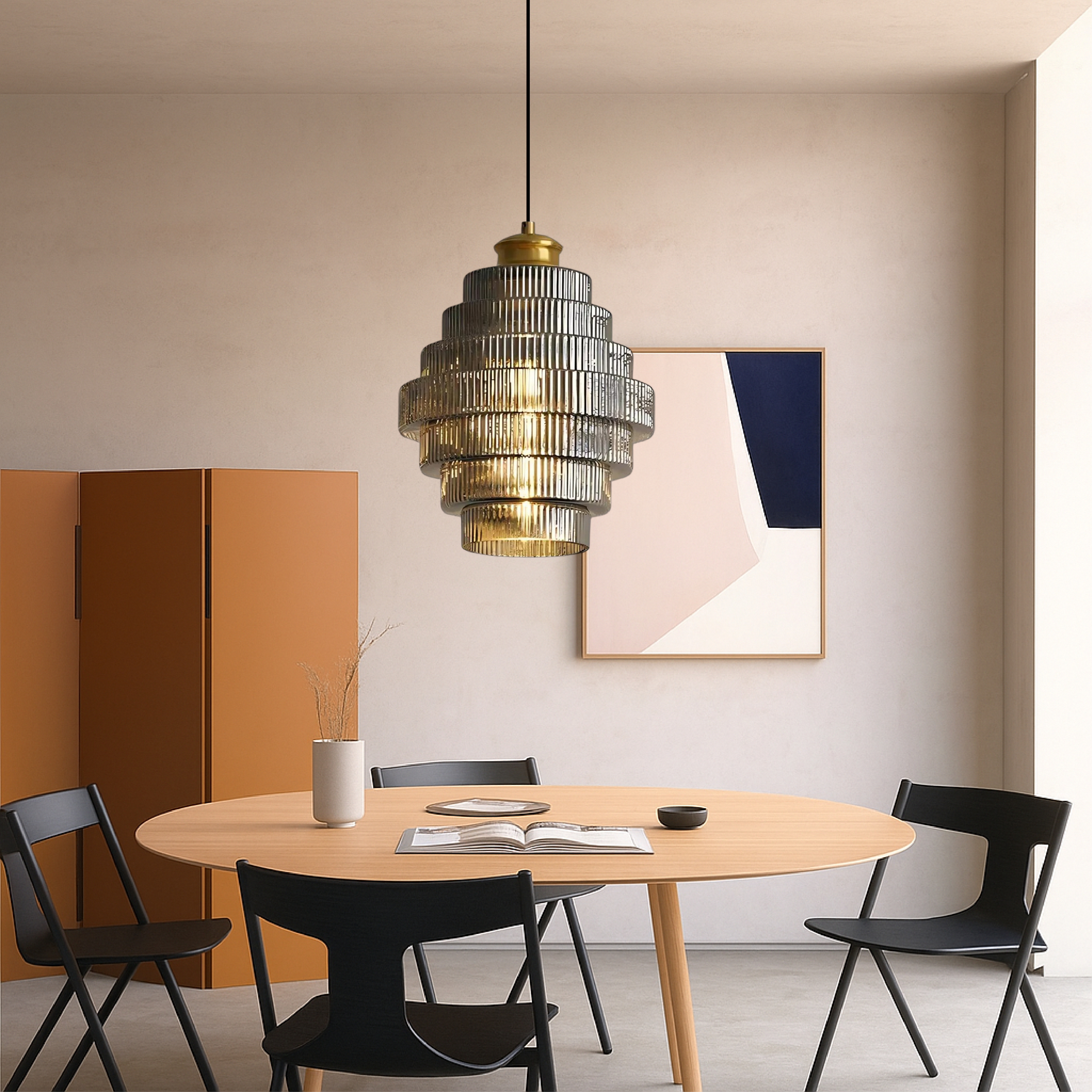 L'otre | Glass Pendant Lamp with Adjustable Height | Modern Lighting for Elegant Spaces