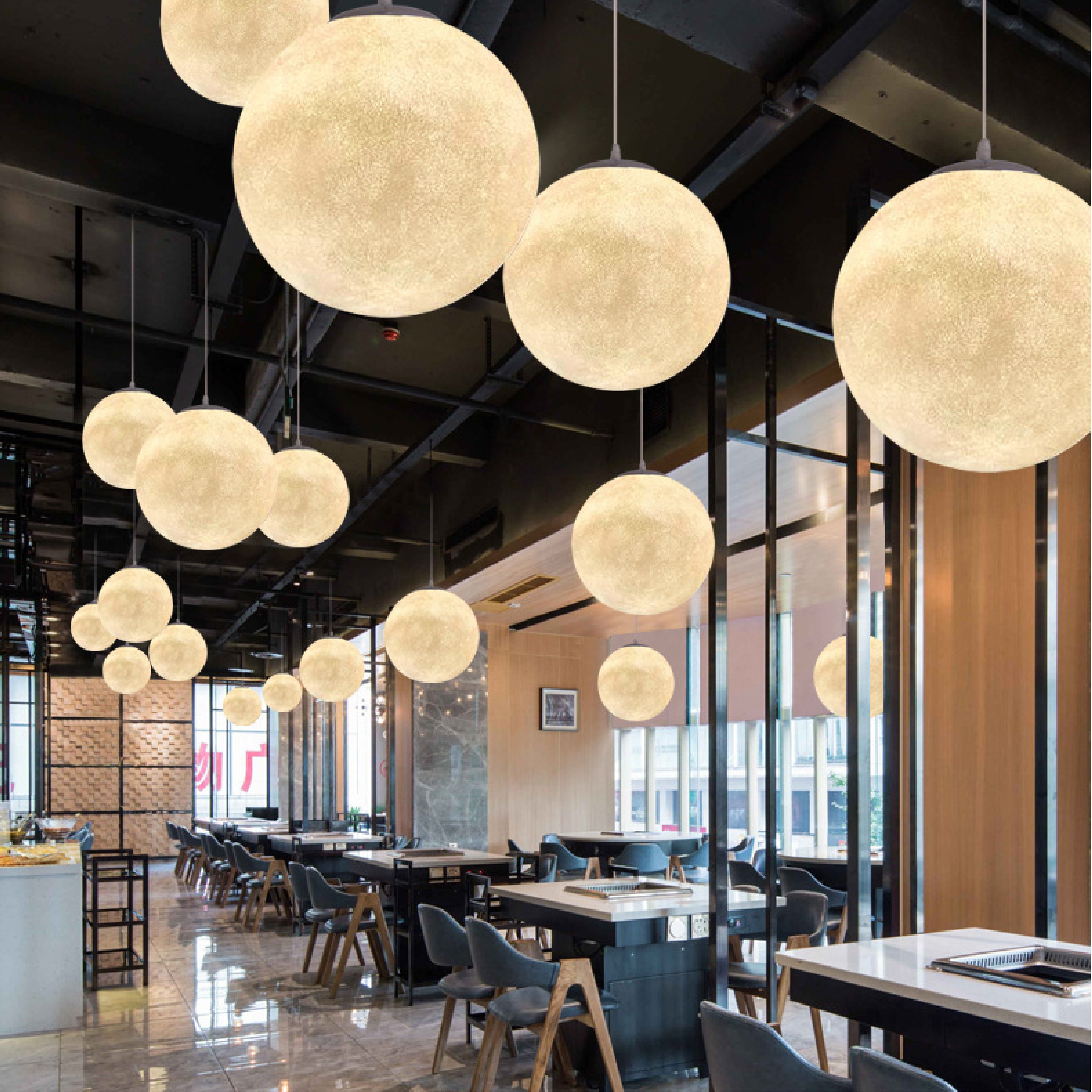 Lunar Glow | Pendant Lamp with Bamboo Shade & LED Light | Serene Pendant Lighting for Tranquil Spaces