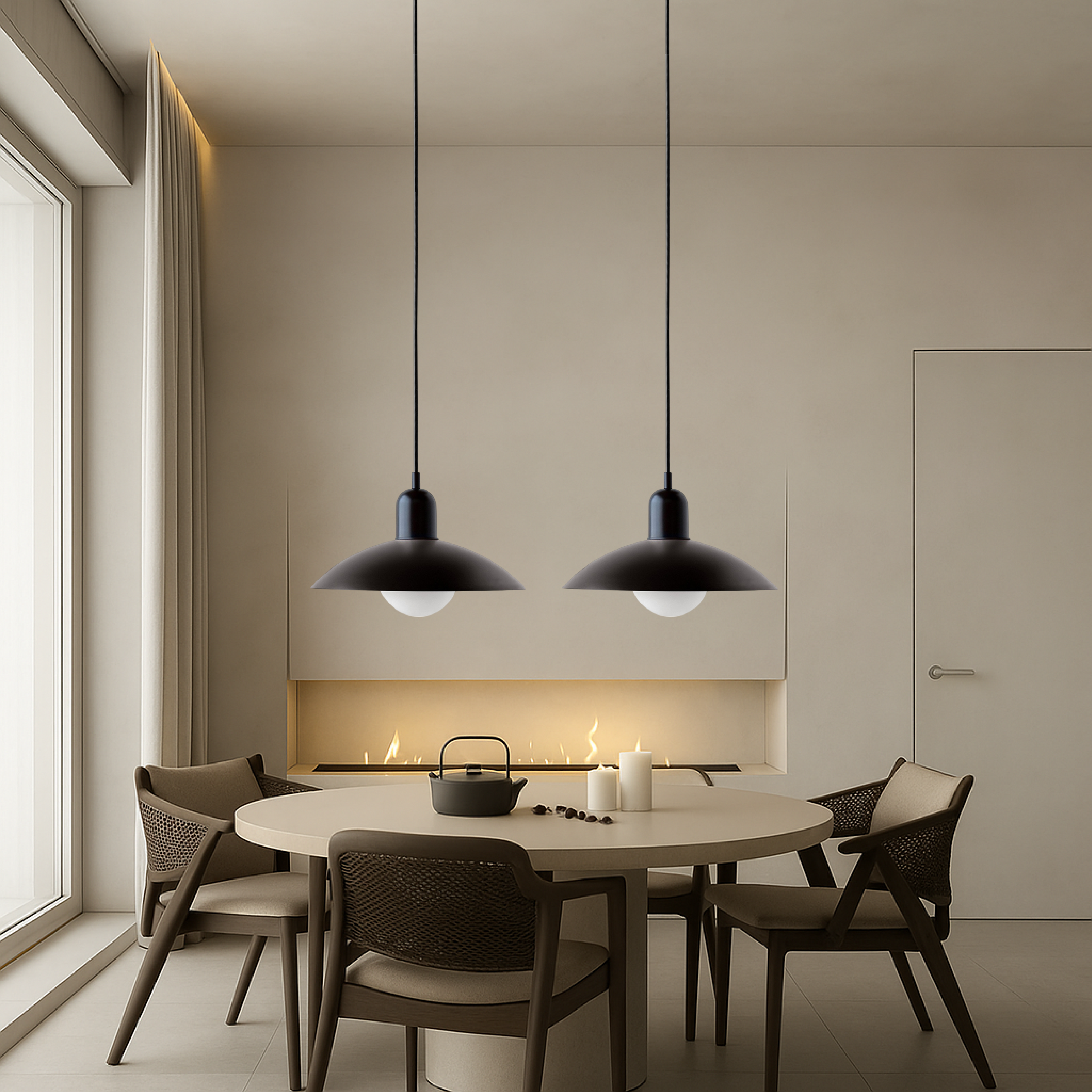 Macaron | Contemporary Pendant Lamp with Adjustable Height | Scandinavian Design for Cozy Kitchen Pendant Lighting