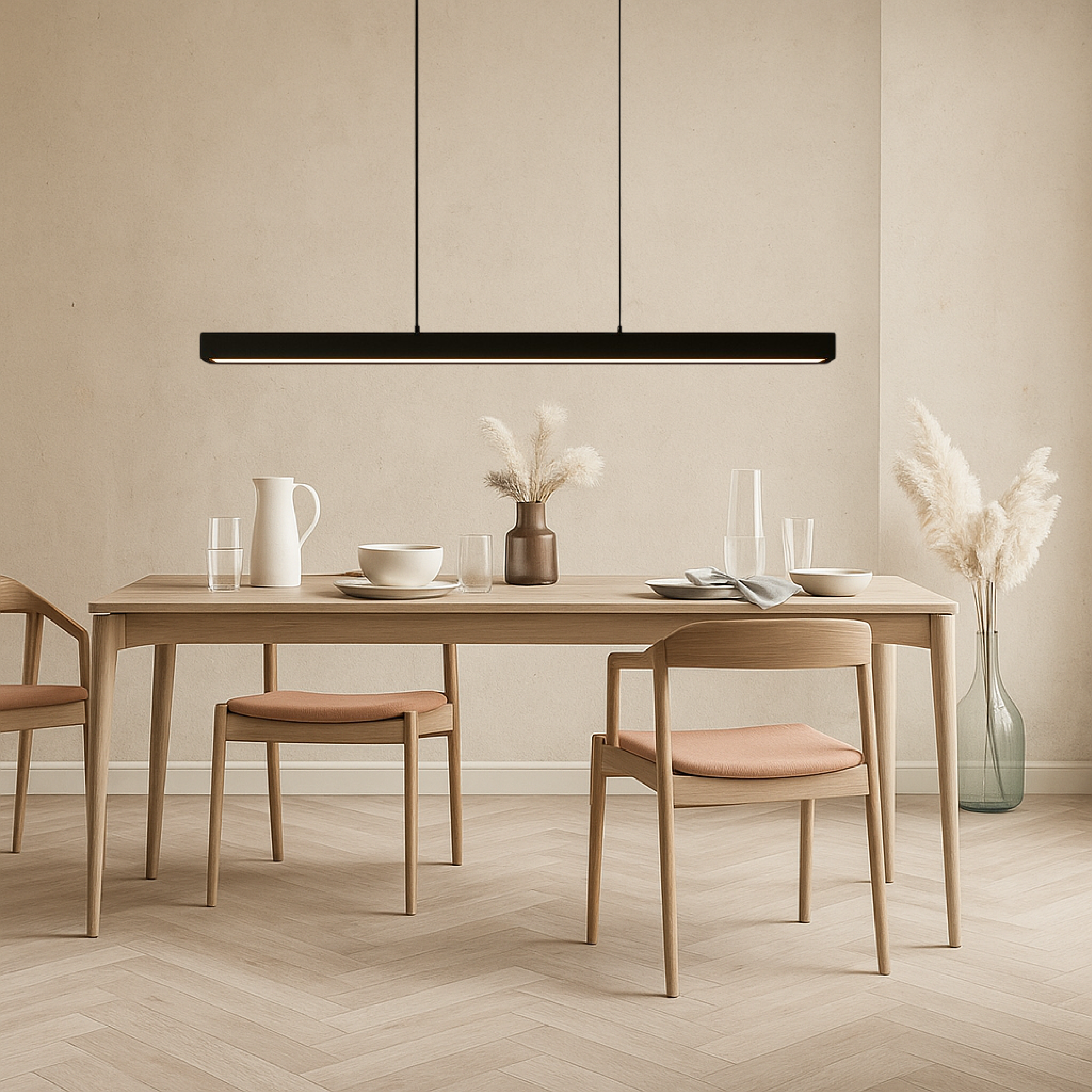 Modern Pendant Lighting | Scandinavian Design with Adjustable Height | Stylish Illumination for Kitchen Island Spaces