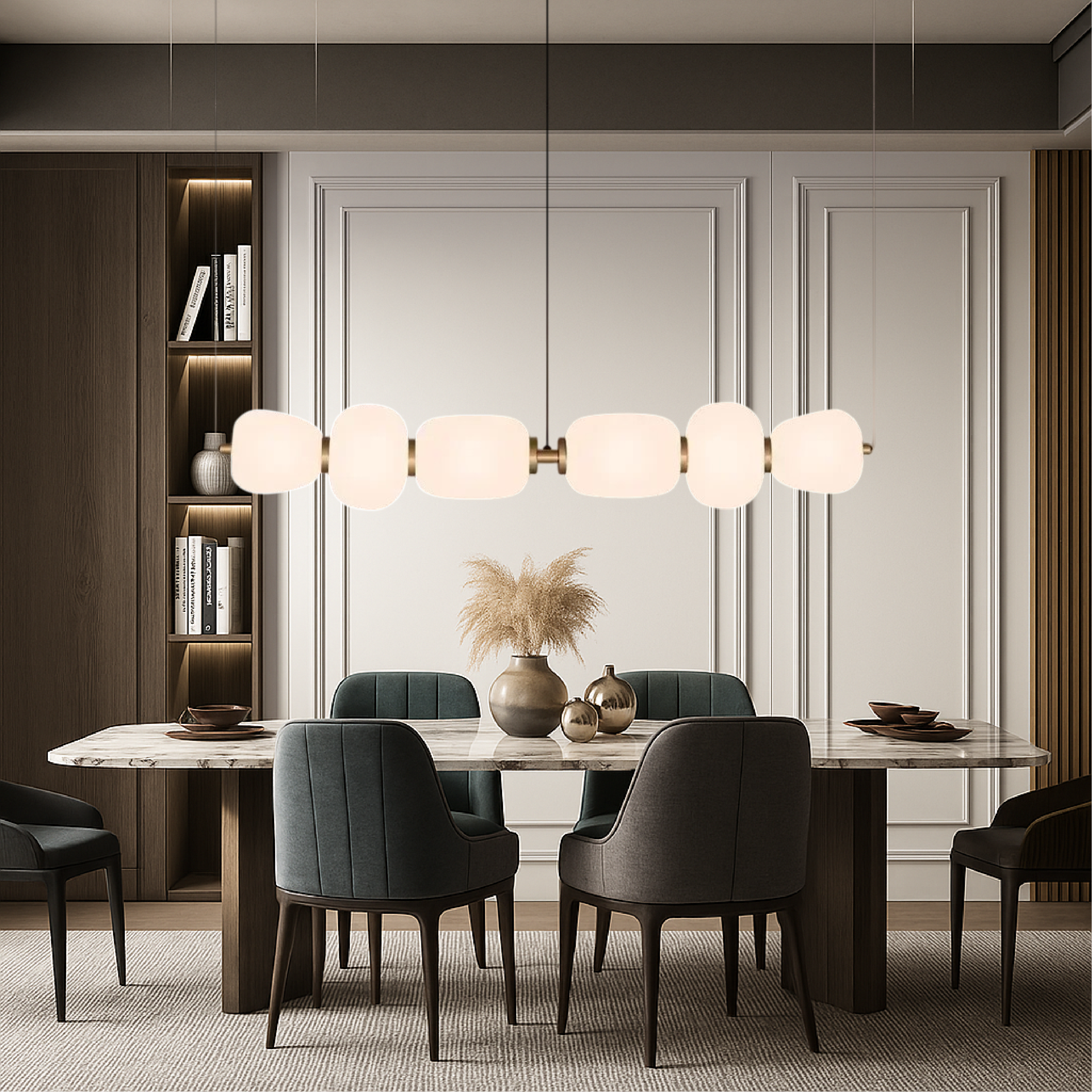 Modern White Glass Bar Light with LED Compatibility | Minimalist Design for Elegant Ambiance