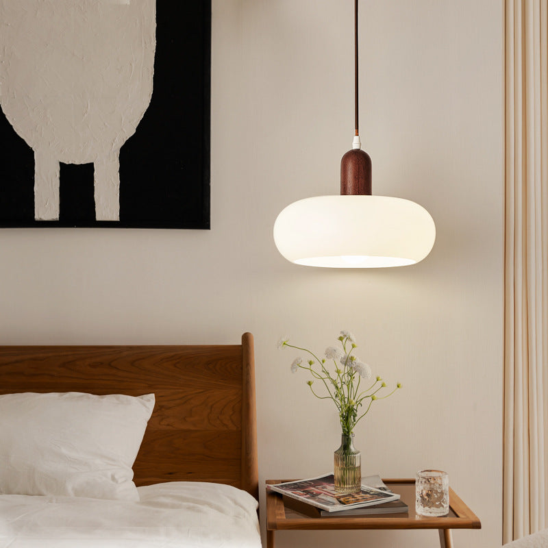 Nordic Collection | Cream Pendant Lighting with Adjustable Height | Elegant Ceiling Light Fixture for Modern Spaces