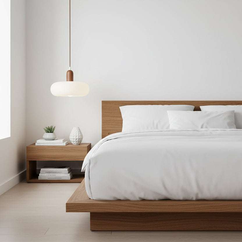 Nordic Collection | Cream Pendant Lighting with Adjustable Height | Elegant Ceiling Light Fixture for Modern Spaces