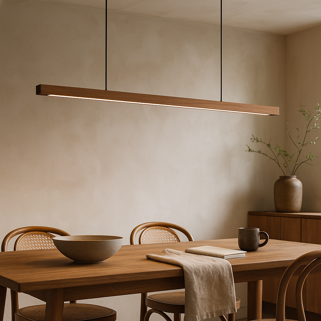 Scandinavian Pendant Light for Kitchen with Adjustable Height | Modern Design for Warm Ambiance