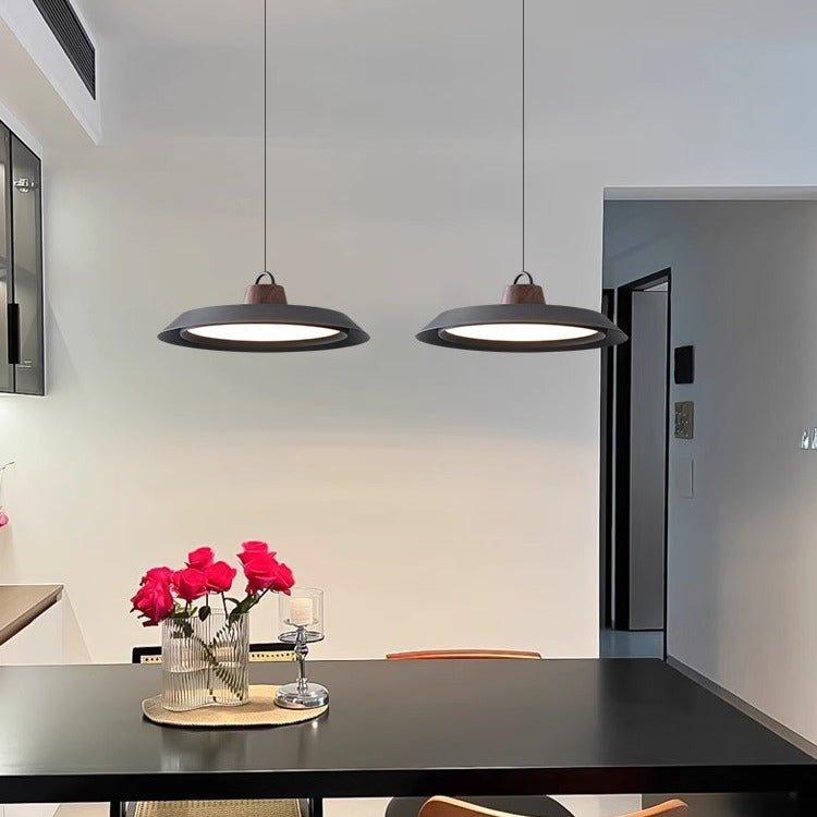 Scandinavian Pendant Lighting | Wood & Metal Design with Adjustable Height | Cozy Ceiling Light Fixture for Elegant Ambiance