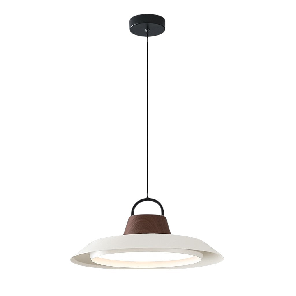 Scandinavian Pendant Lighting | Wood & Metal Design with Adjustable Height | Cozy Ceiling Light Fixture for Elegant Ambiance