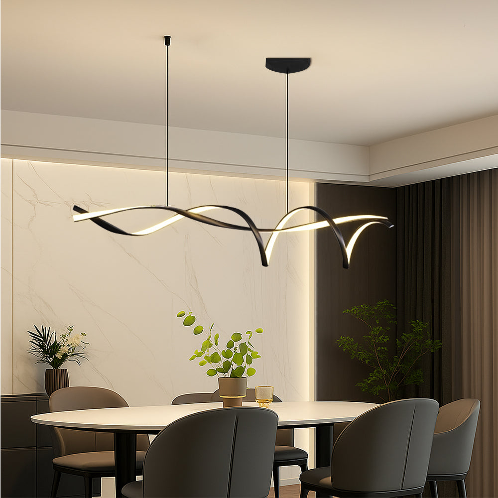Scandinavian Pendant Lighting for Kitchen with Adjustable Height | Alloy Design for Warm Ambiance