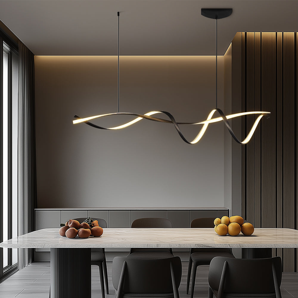 Scandinavian Pendant Lighting for Kitchen with Adjustable Height | Alloy Design for Warm Ambiance
