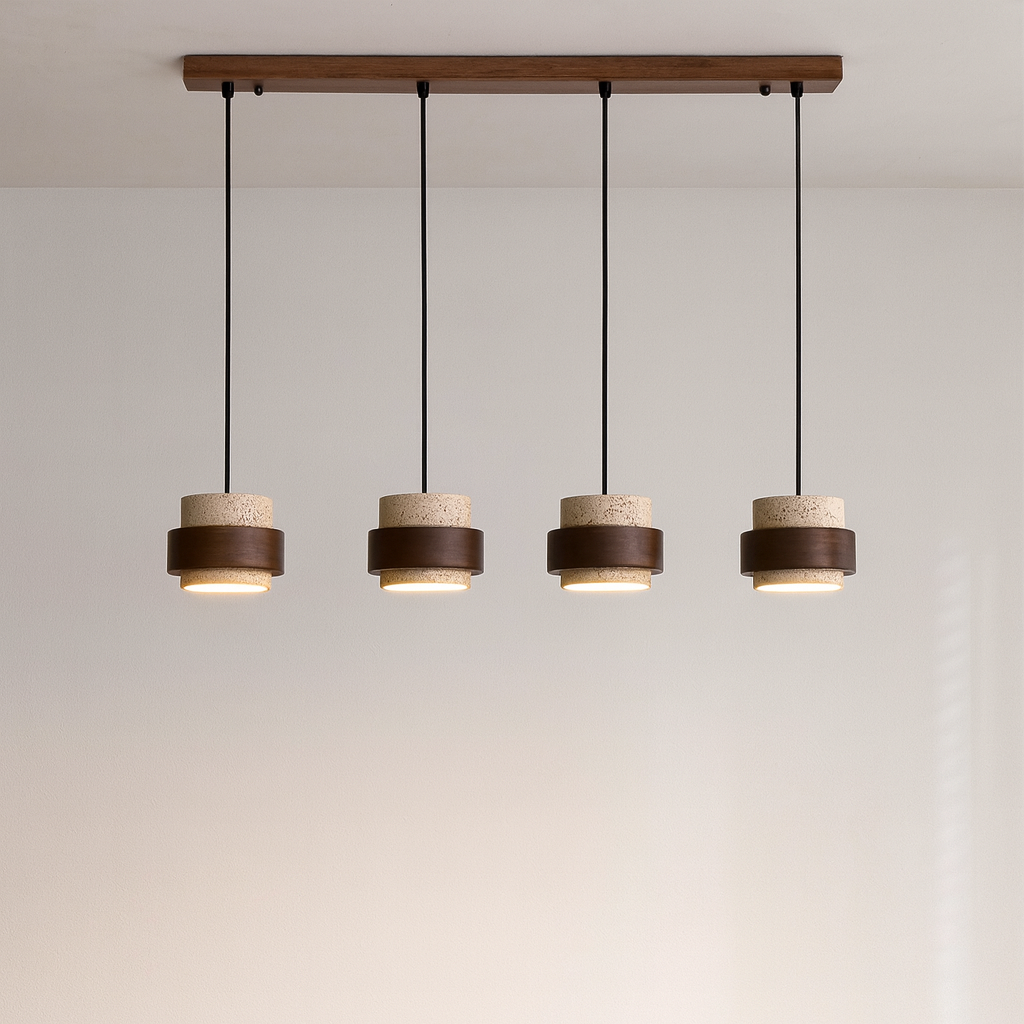 Stone Bar | Pendant Light with Adjustable Height & LED Bulbs | Modern Kitchen Pendant Lighting for Cafés and Commercial Spaces